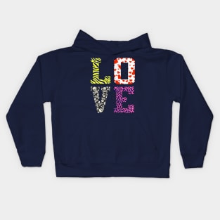 LOVE OVE LOVE Kids Hoodie